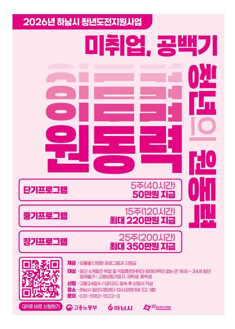 하남시, 청년도전사업 고용부 ‘우수 ...
