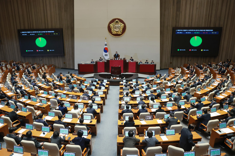 국회 여야 합의로 "대미투자특별법 국...