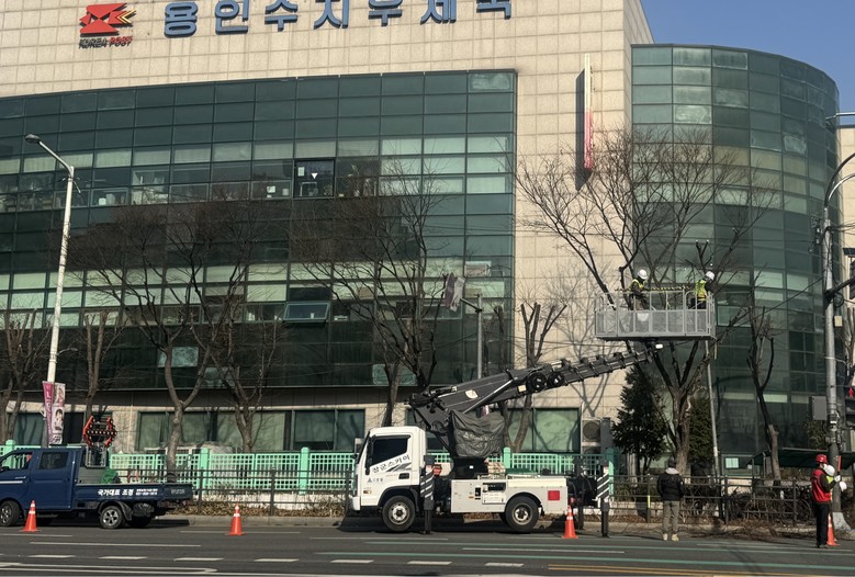 용인특례시 수지구, 봄철 가로수 가지...